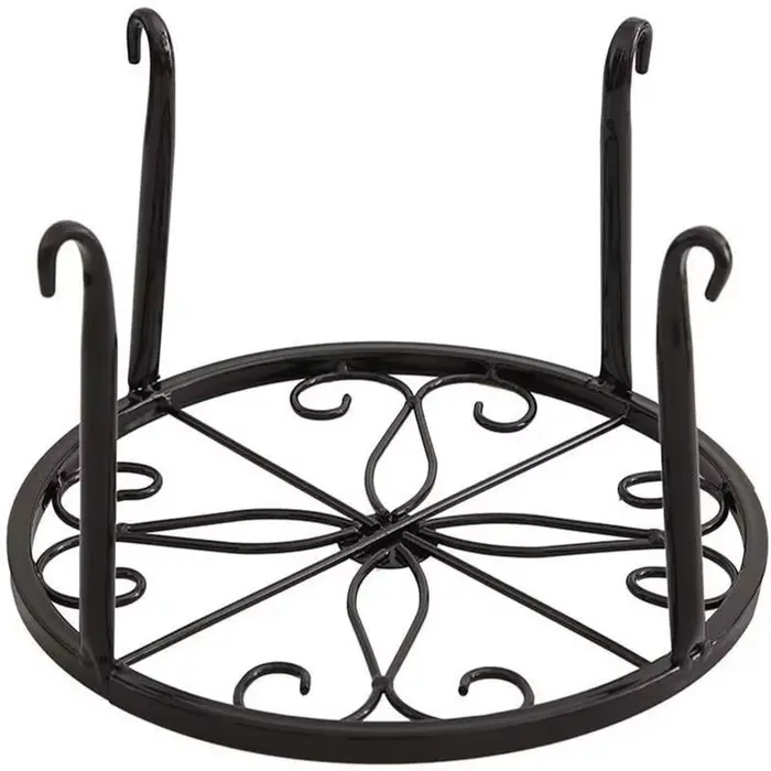 Support de fleurs en fer à pot unique sur pied, support de fleurs d'intérieur pour balcon, support pour pot de fleurs