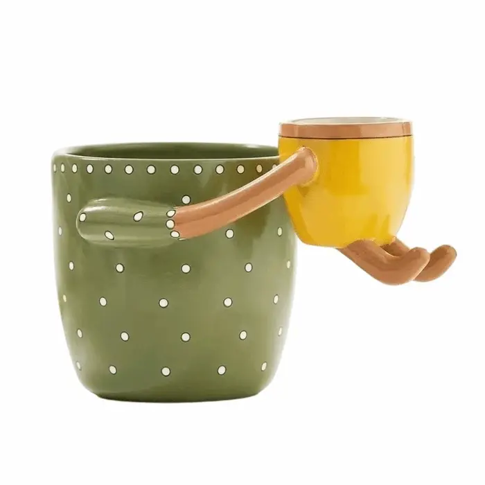 Pot de fleurs en résine parent-enfant avec trous de drainage