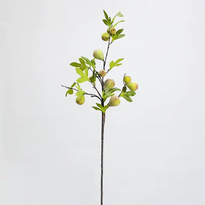 Branche de fausse figue avec fruit, 33.86 pouces, parfaite pour la décoration de salle de fête, fleu