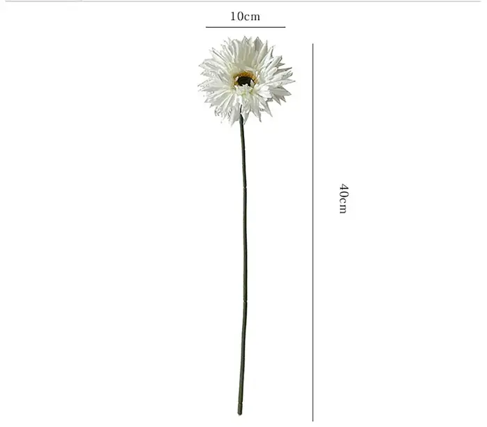 Vase de fleurs artificielles Gerbera brossées