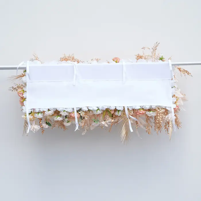 A9027 Angela fleur artificielle Champagne feuilles d'or Base en tissu Arrangement Floral en plein air mariage toile de fond arc décor accessoires