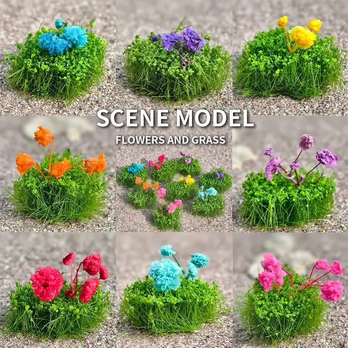 Plantes artificielles en grappes de fleurs miniatures