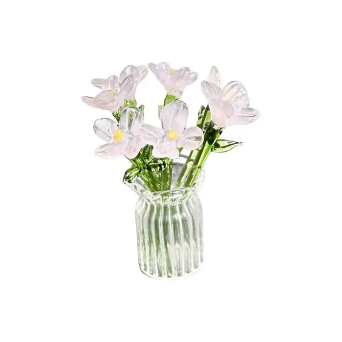 Bouquet de fleurs en verre émaillé