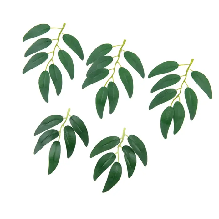 50/100 pièces fleurs de soie vertes feuilles de saule Halloween bricolage décoration de noël couronnes maison accessoires de mariage plantes artificielles