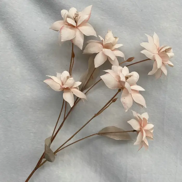 75 cm 6 têtes/branche tissu fleur pas cher décoration soie