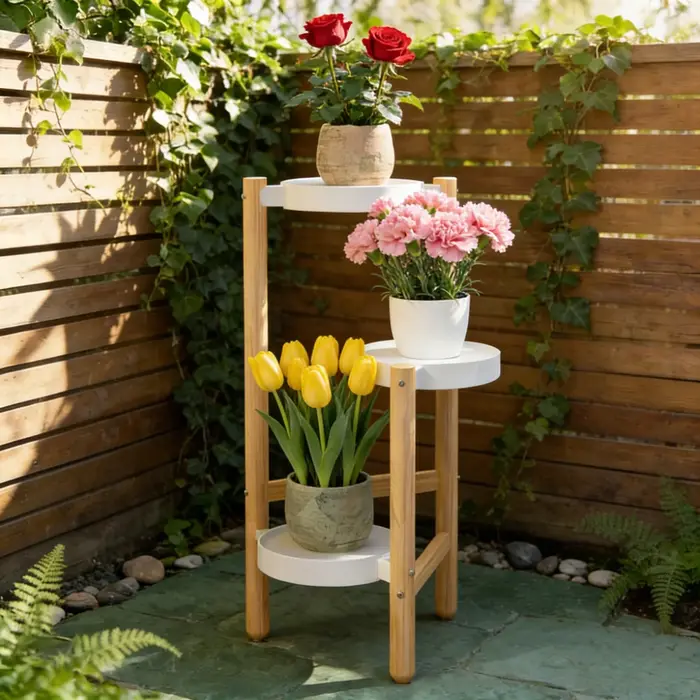 Support de fleurs de balcon multicouche, étagères pour plantes, support d'angle pour plantes, présen