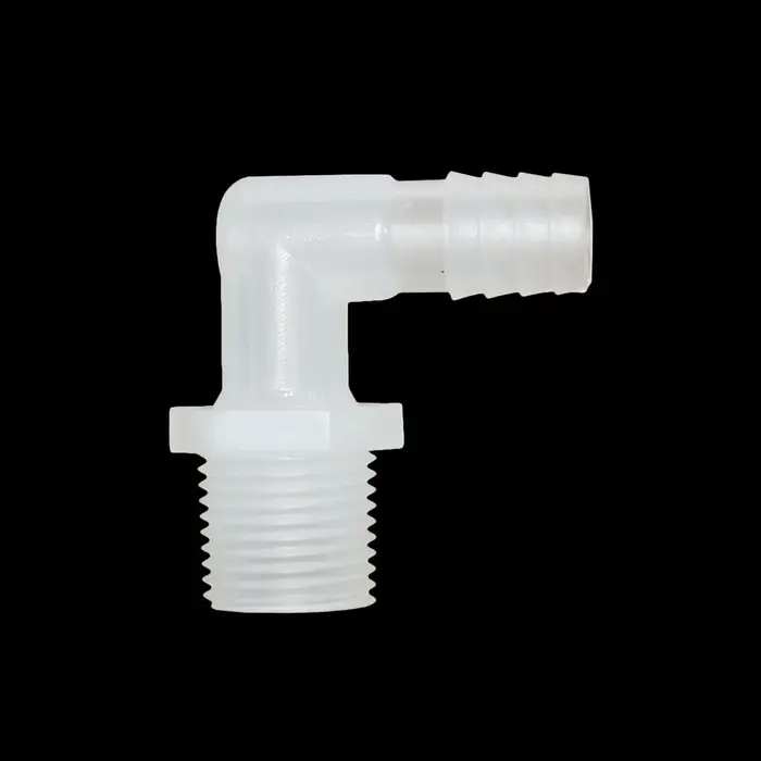 Connecteur de tuyau coudé en plastique, coupleur de tuyau avec raccords filetés de 1/2 pouces, adapt