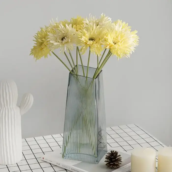 10 Bouquets de fleurs artificielles en soie Gerbera