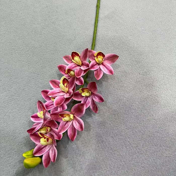 Cymbidium artificiel Hookerianum 10 têtes simulé Vanda