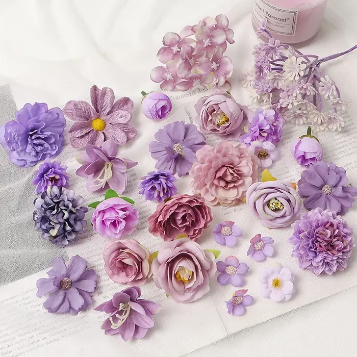 Tête de fleurs artificielles en vrac