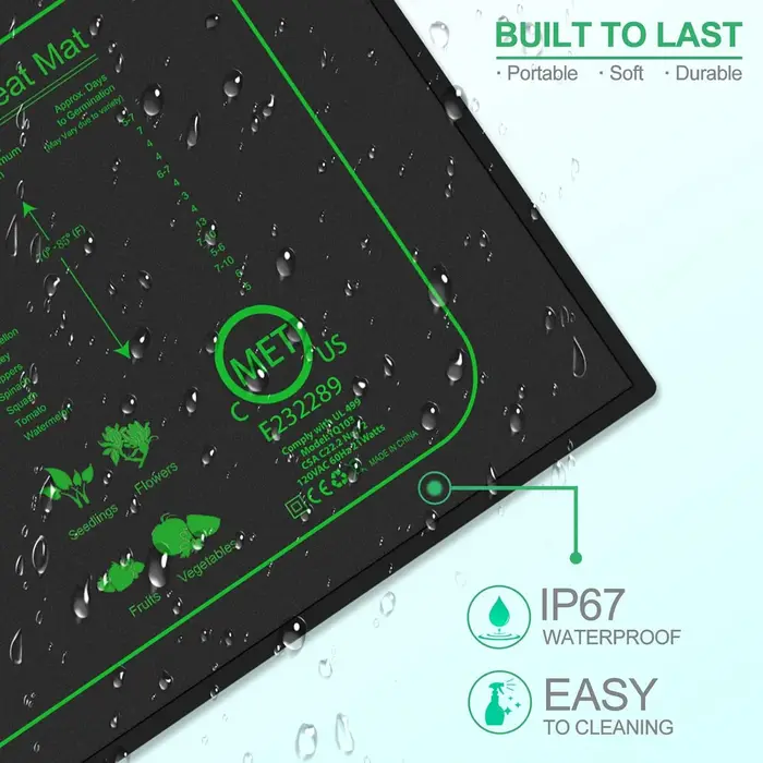 Tapis chauffant pour semis avec Thermostat numérique