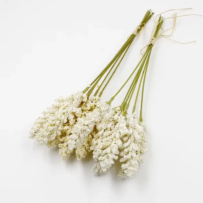 6 Pièces de Bouquet Artificiel de Spikes de Vanille Peints à la Main, Décoration Murale Végétale pou