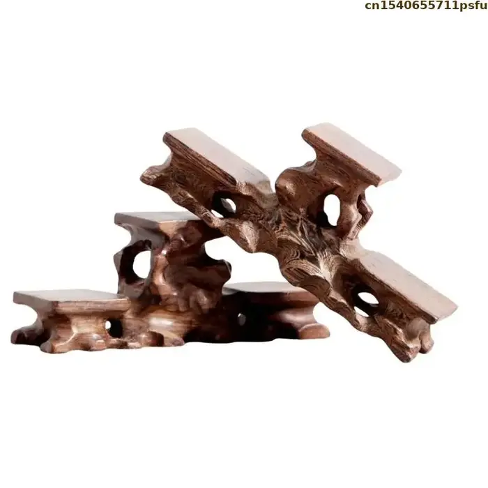 Support de table en bois massif naturel pour vase
