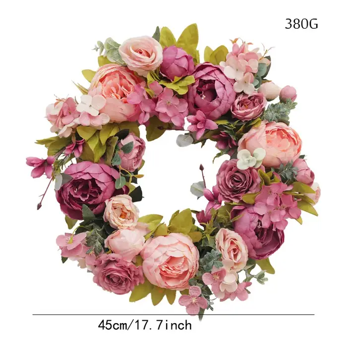 Couronne de fleurs artificielles