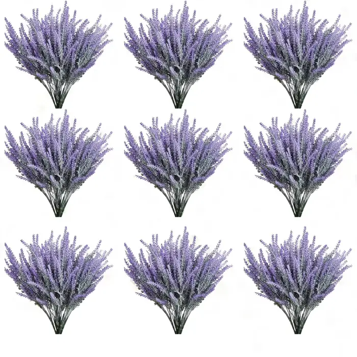 10 pièces fleurs artificielles plantes romantique Provence lavande Vase de mariage maison chambre extérieure jardin cour décor Grain Festival faux