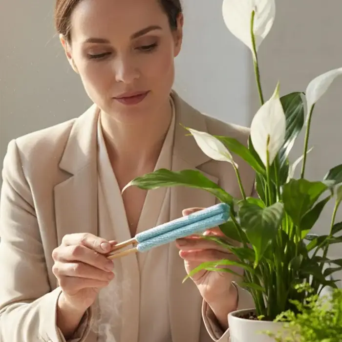 Pince de nettoyage de feuilles de plantes avec manchons en microfibre