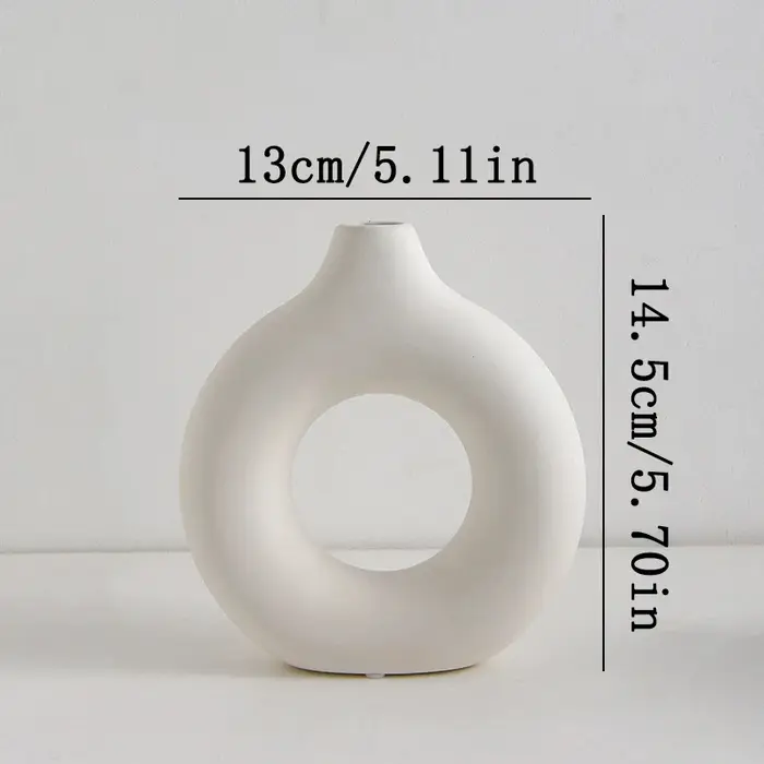 Vase à fleurs blanc nordique, pot de fleurs en plastique design, bouteille pour bourgeons de fleurs,