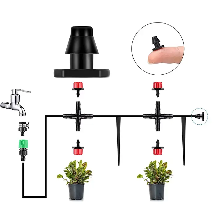 50 pièces 1/4 "extremètre de bouchon de tuyau d'arrosage joint d'eau 4/7 connecteurs d'extrémité de 