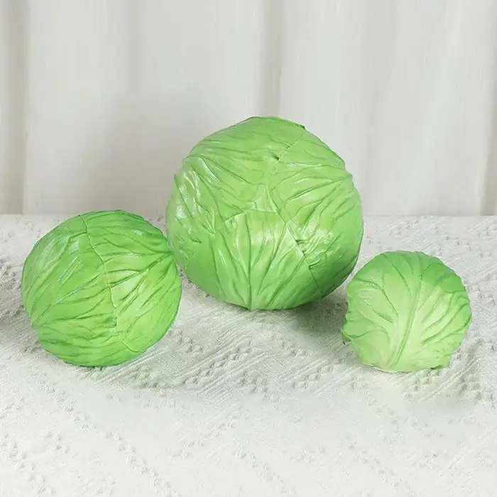 Chou artificiel, modèle de chou simulé vert/violet