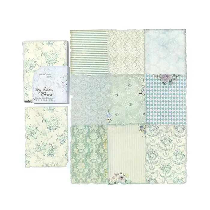 30 pièces/ensemble Mr.Paper rétro fleurs plantes matériel papier à la main bricolage papeterie compte