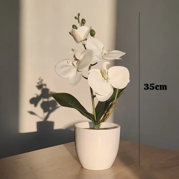 Bonsaï simulé papillon orchidée artificielle plante en pot bureau Table à manger maison
