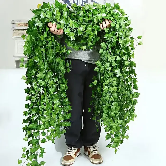 Guirlande de feuilles artificielles de 230 cm