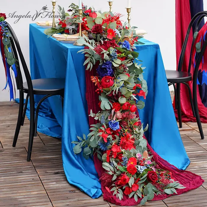 Plantes rouges et bleues