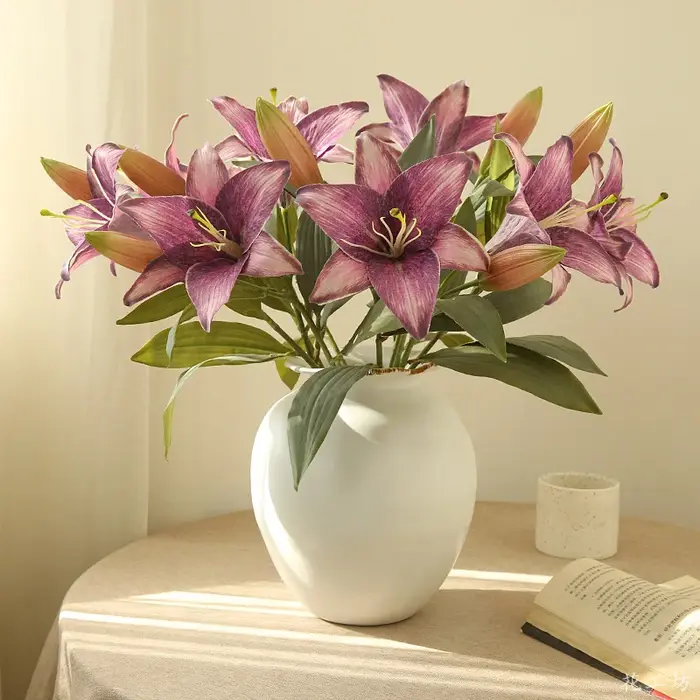 Fleurs Artificielles de Lys Blanc