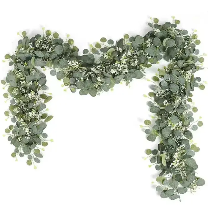 Guirlande de feuilles d'eucalyptus artificielles