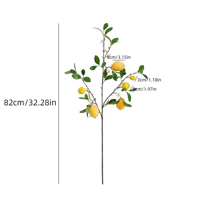 Branches de citron avec Simulation de fruits