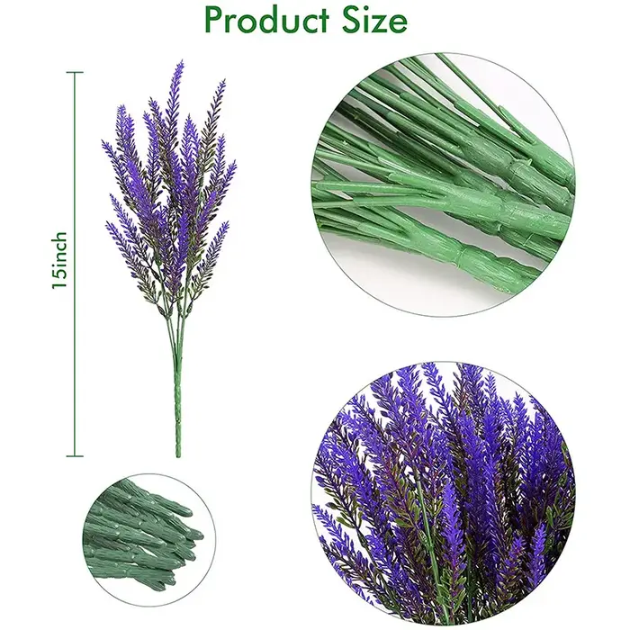 1 pièce de fleurs artificielles lavande de 35 cm