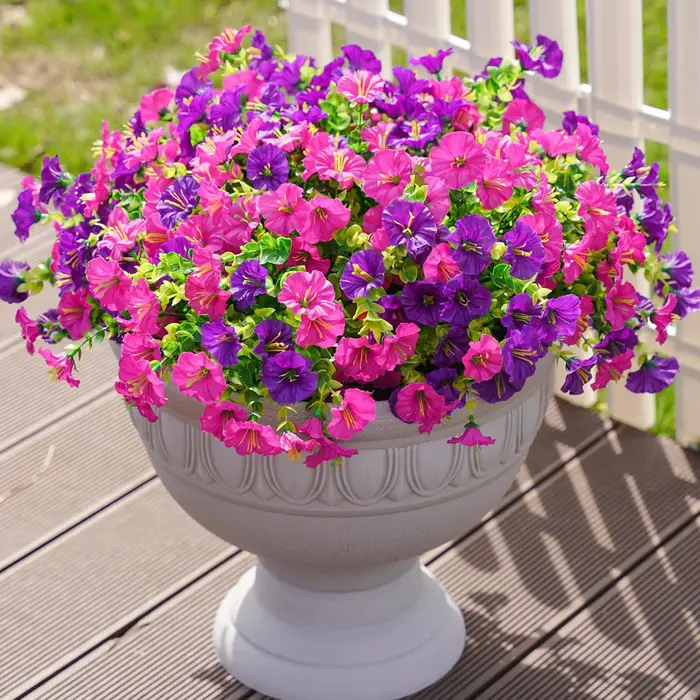 Fleurs artificielles de glycine pour décoration extérieure