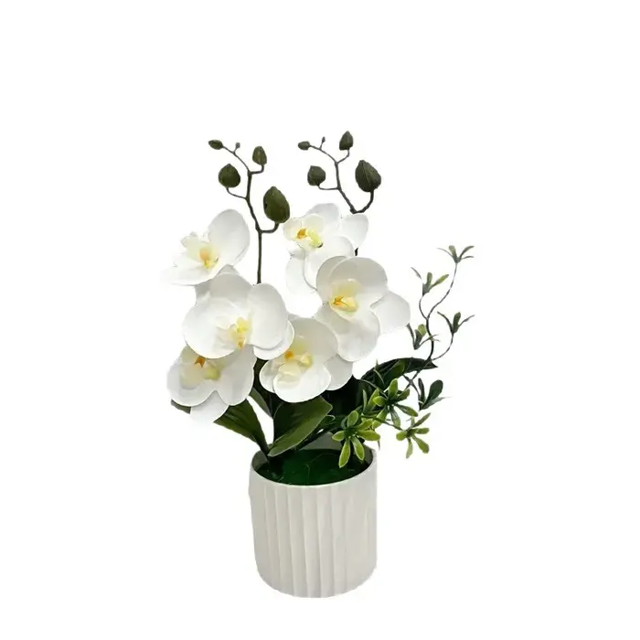 Double paquet de papillons orchidées artificielles avec 6 fleurs