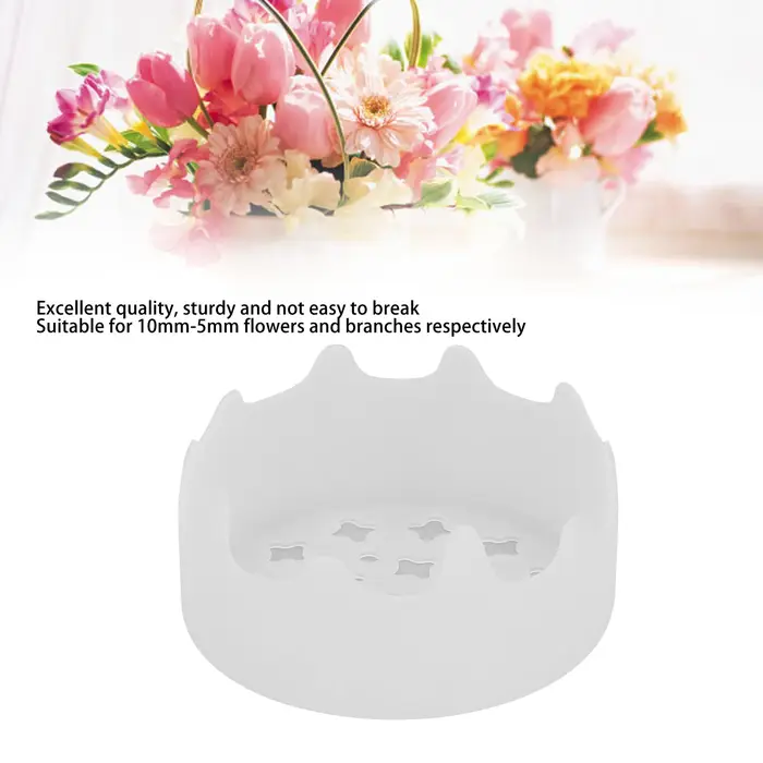 Support de fleurs en silicone semi-transparent pour arrangement floral