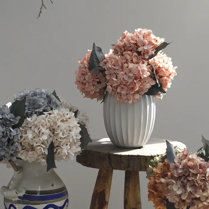Fleurs artificielles d'hortensia d'automne 13