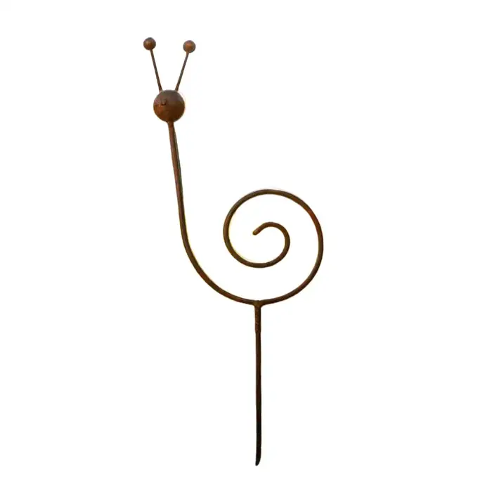Piquets de jardin en métal vintage en forme d'escargot pour plantes grimpantes