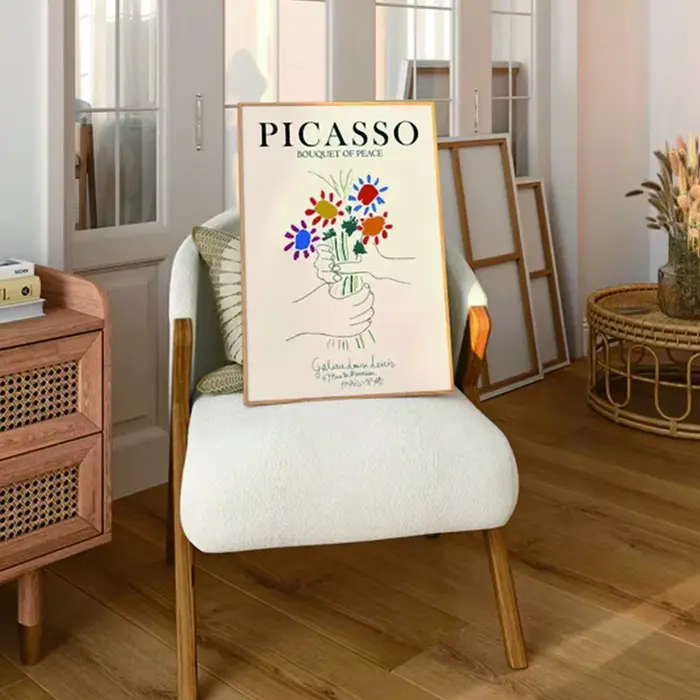 Picasso moderne Bouquet de paix Art mural vintage