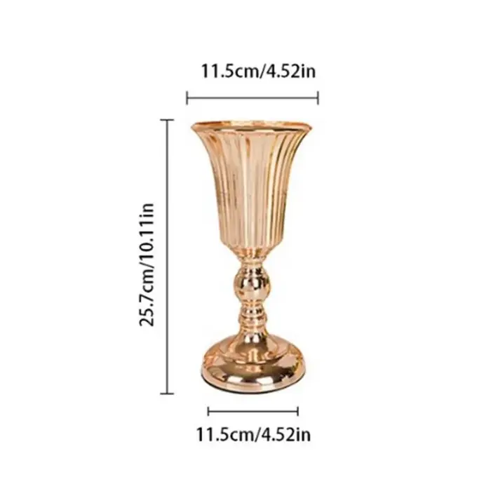 Vase romantique en fer forgé doré, Art floral doré, accessoires Photo de mariage, Anti-chute, porte-
