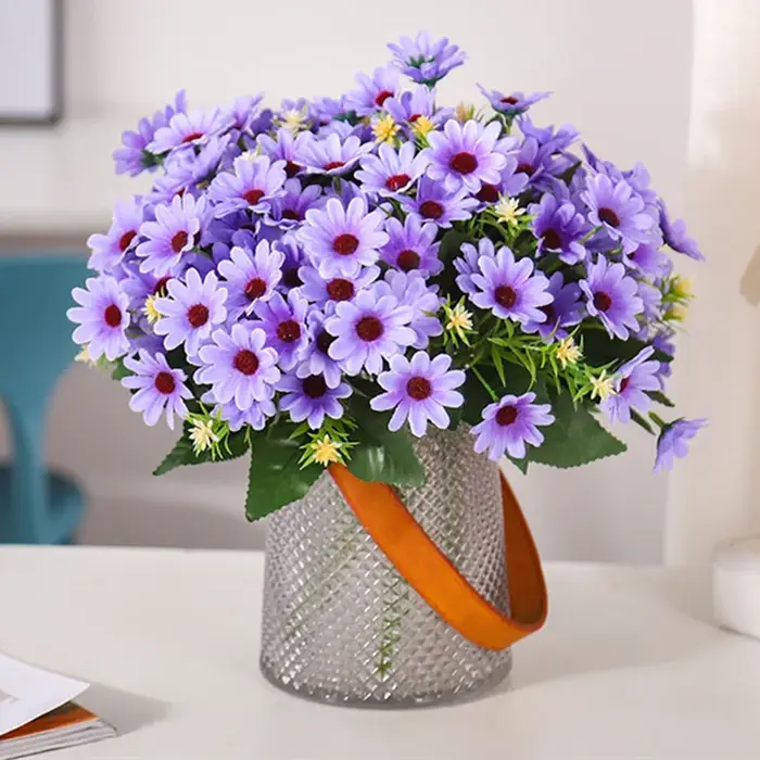 Belle marguerite en soie colorée
