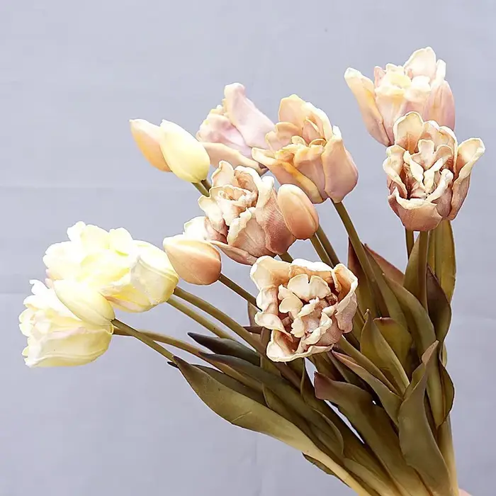 Bouquet de fleurs artificielles tulipes en Silicone