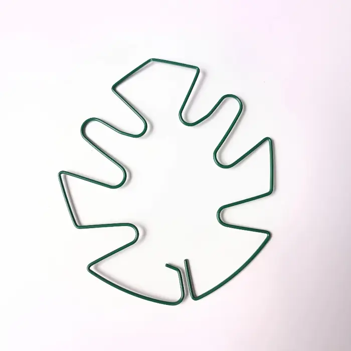 Support de plante en métal en forme de feuille de Monstera