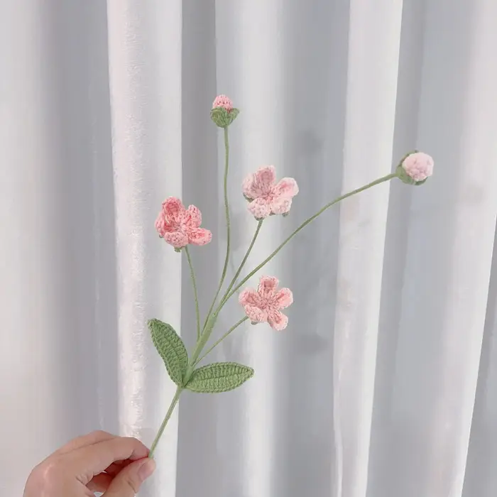 Herba Androsacis Crochet fleurs créatif tricot fleur Bouquet tissé à la main