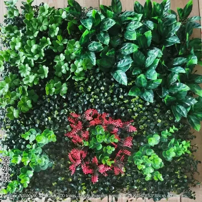 Panneau de plantes artificielles 3d en plastique