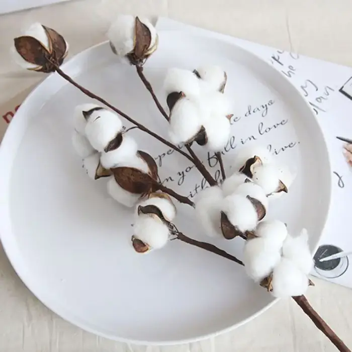 Plantes artificielles en coton naturel