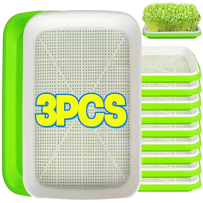Plateau de Germination Pot de graines de plantes jardin Double couche Arc système de culture hydroponique sans sol Pots de semis accessoires de jardinage