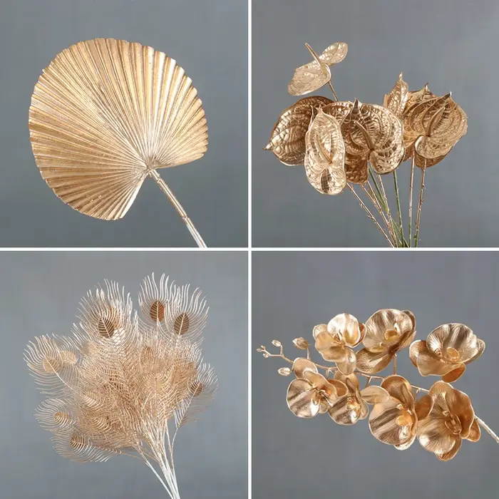 Plantes Dorées Artificielles Cuir oral elu Érable