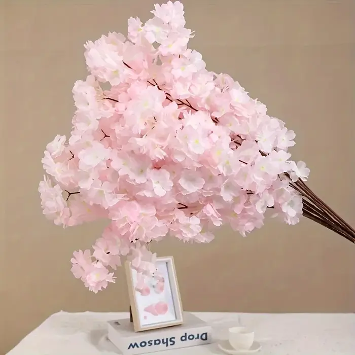 Fleur de cerisier artificielle rose blanc cerisier fleur de soie cerise de printemps bricolage bonsa