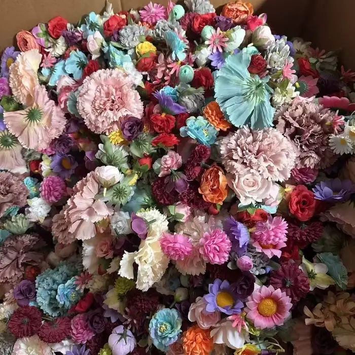 Rideau de fleurs artificielles style bohème