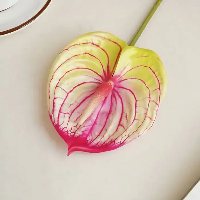 Fleurs artificielles réalistes pour mariage et jardin, DIY, Calla Lilies, Anthurium, plantes artific