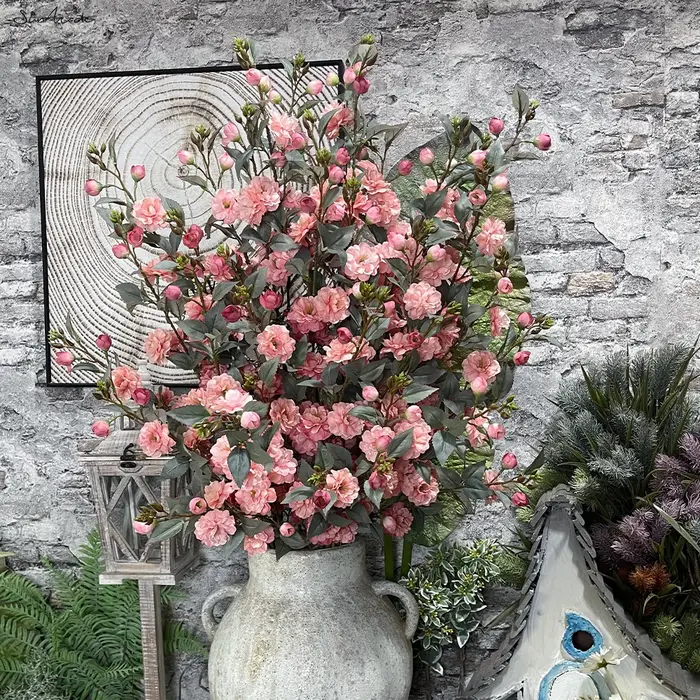 SunMade-Fleurs de camélia artificielles à longue branche